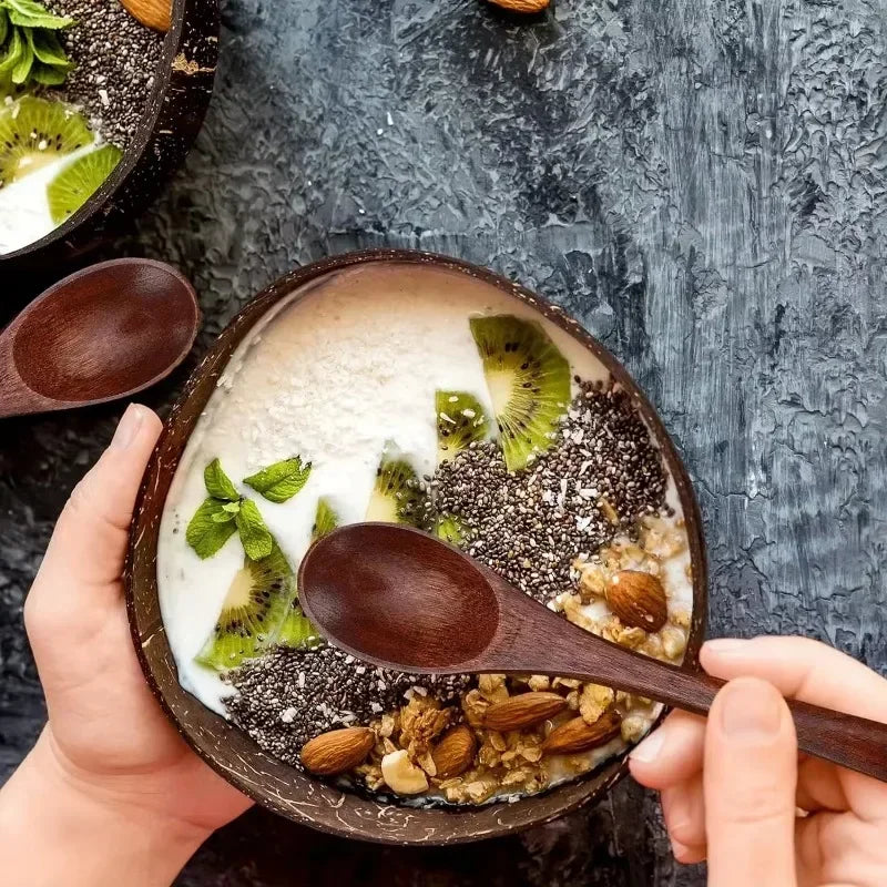 Herbruikbare Kokosschalen – Voor Smoothie Bowls & Ontbijt