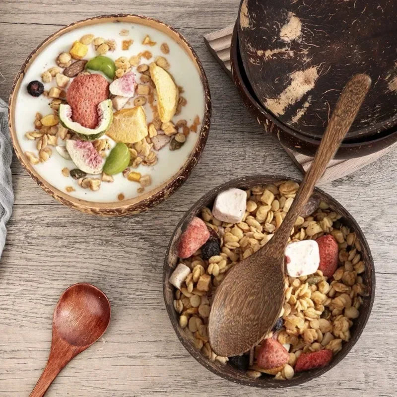 Herbruikbare Kokosschalen – Voor Smoothie Bowls & Ontbijt